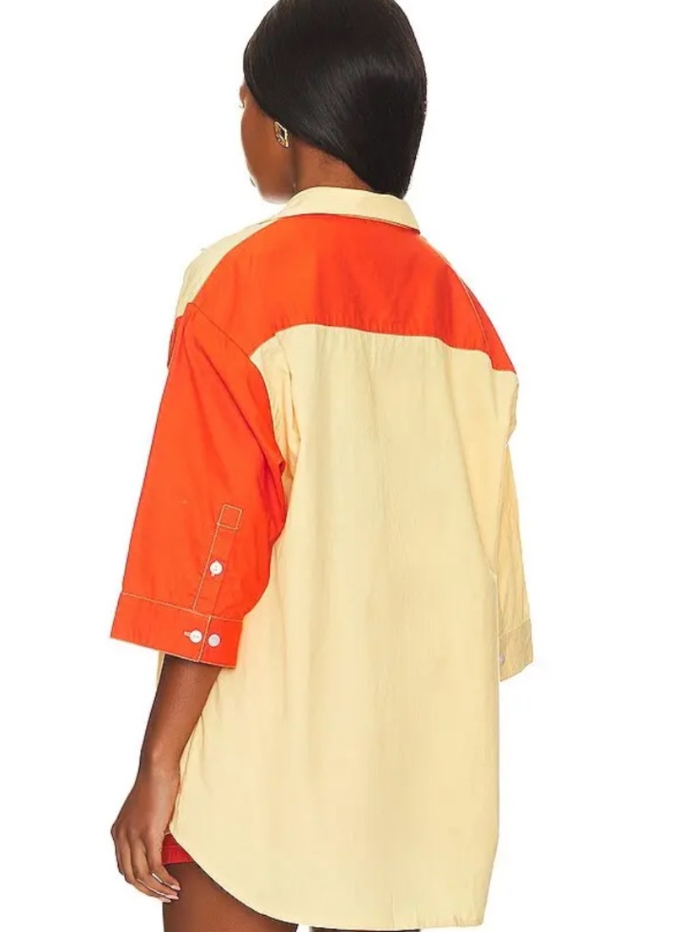 Its Now Cool X Revolve Vaca Shirt Oversized Button Up Coverup Top M NWT - Picture 5 of 7